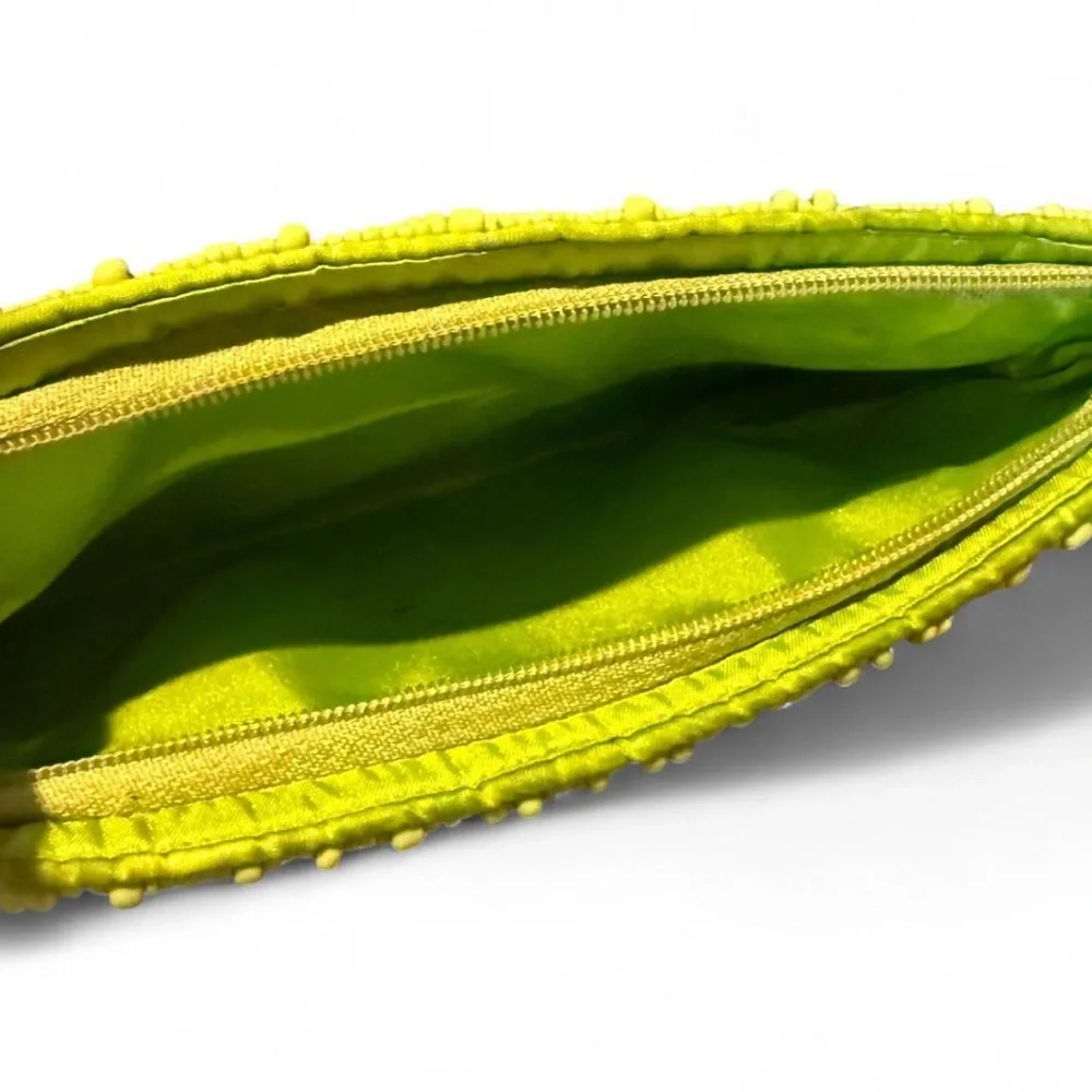 Beaded Clutch Bag - Green and Multicolor